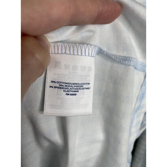 Lands End Shirt Womens Medium 10-12 NEW Blue White Gingham Long Sleeve Blouse - Picture 5 of 7